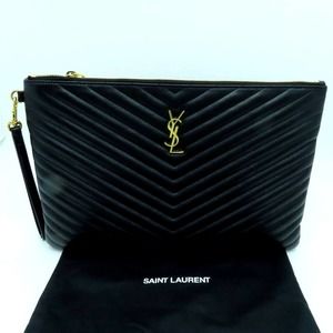 💎✨BEAUTIFUL✨💎 Large Summer- Saint Laurent YSL Clutch Bag Pouch